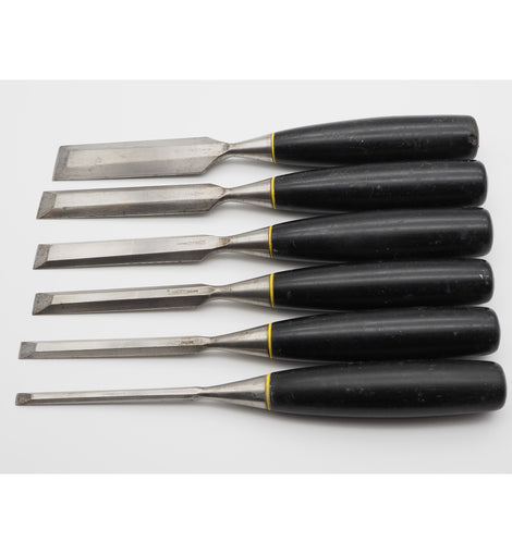 Fine Set of 6 Stanley England 5001 Chisels