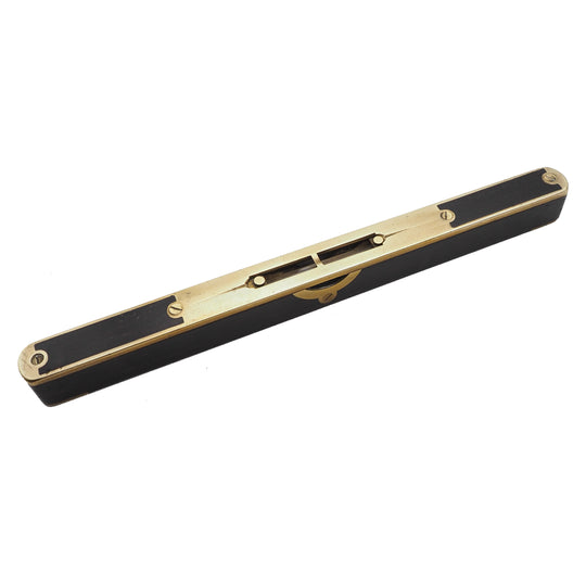 Rare Early Ebony & Brass Level With Shutters