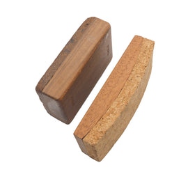 Two Good Walnut and Cork Sanding Blocks