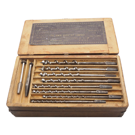 Large Boxed Set of Irwin USA Auger Bits
