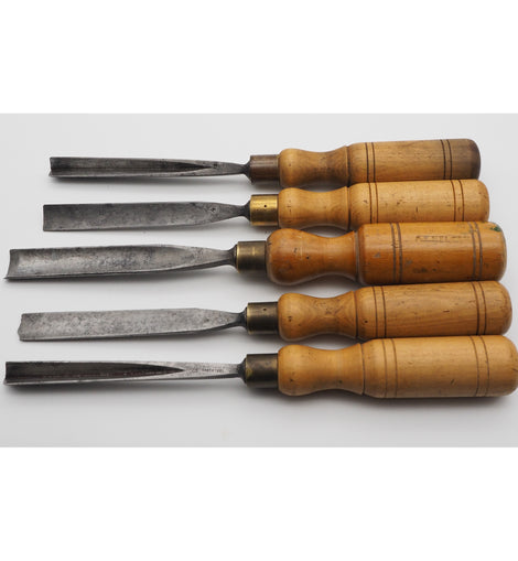 Set of 5 Large Size Carving Chisels