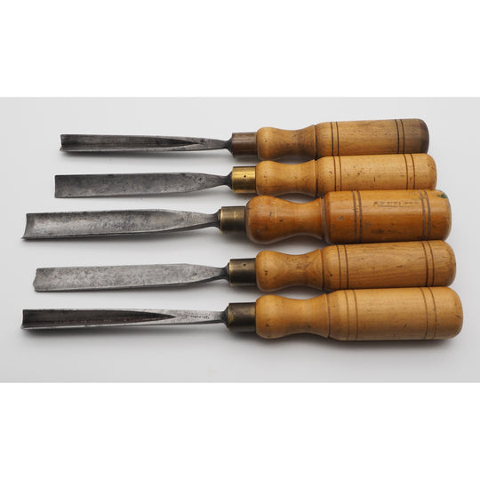 Set of 5 Large Size Carving Chisels