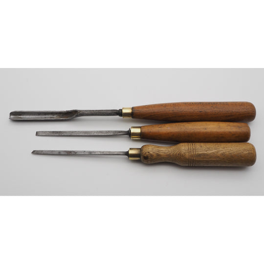 3 Vintage Small Carving Chisels