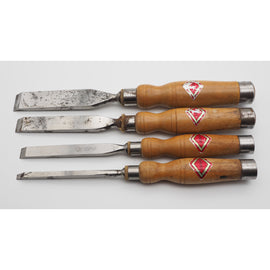 Good Set of 4 Mortice Chisels by Henry Taylor