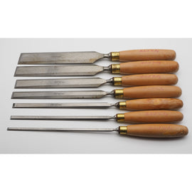 SUPERB Set of 7 Bevel-Edged Paring Chisels by Sorby