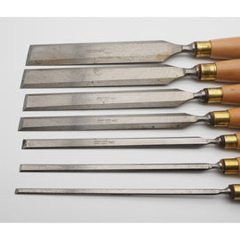 SUPERB Set of 7 Bevel-Edged Paring Chisels by Sorby