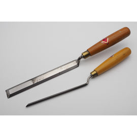 Pair of Cranked Paring Chisels by Henry Taylor