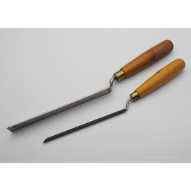Pair of Cranked Paring Chisels by Henry Taylor