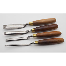 Good Set of 4 Cranked Bevel-Edged Chisels