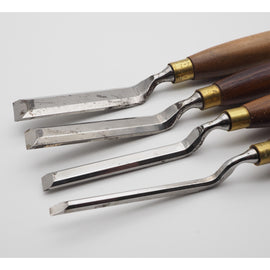 Good Set of 4 Cranked Bevel-Edged Chisels