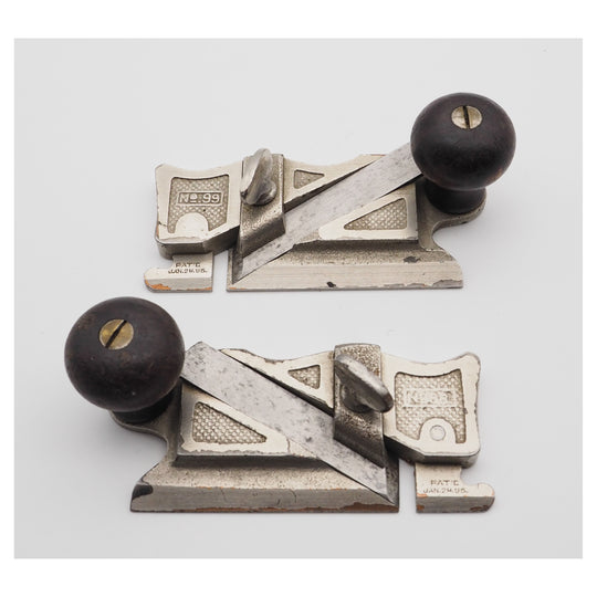 Early Pair of Patented Stanley USA 98 & 99 Side Rebates