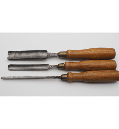 Set of 3 Cabinetmakers Gouges by Fulton Sheffield