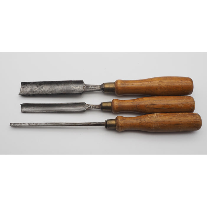Set of 3 Cabinetmakers Gouges by Fulton Sheffield