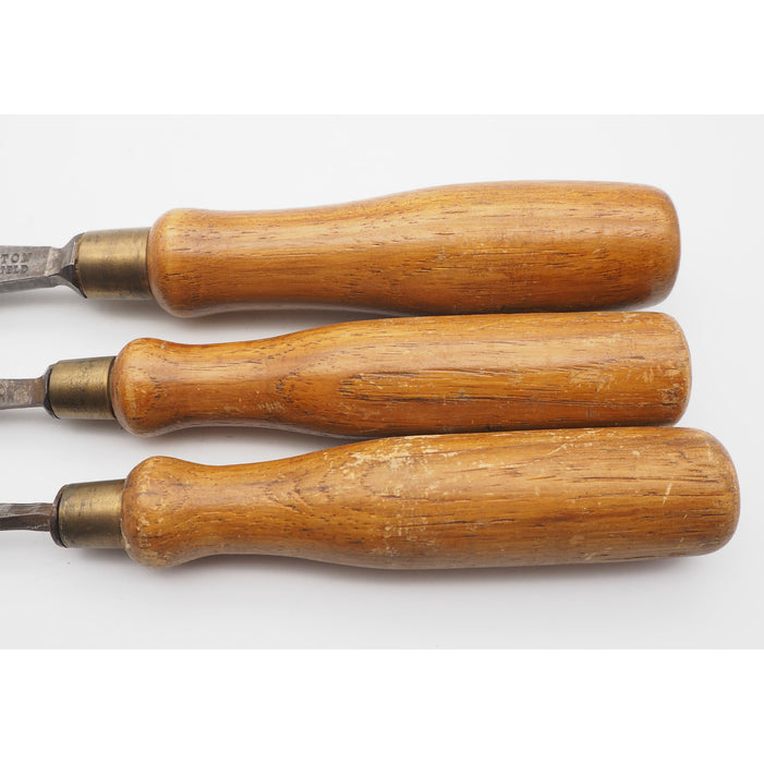 Set of 3 Cabinetmakers Gouges by Fulton Sheffield