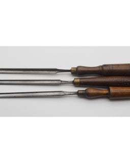 3 Good Long Paring Gouges by Various Makers