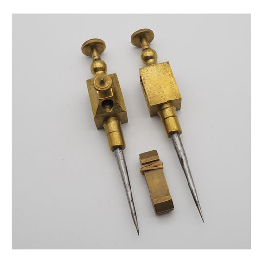Superb Pair of Steel Tipped Brass Trammels