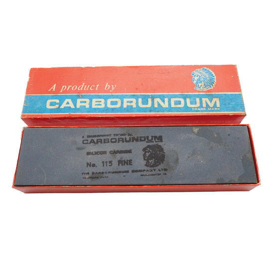 New "Old Stock" Boxed Carborundum Sharpening Stone