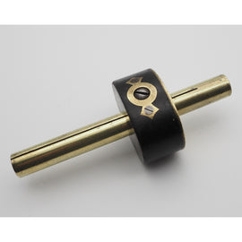 Early Ebony & Brass Oval Mortice Gauge