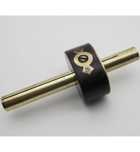 Early Ebony & Brass Oval Mortice Gauge