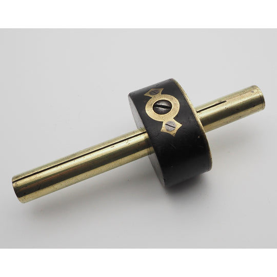Early Ebony & Brass Oval Mortice Gauge