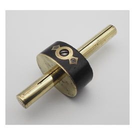 Early Ebony & Brass Oval Mortice Gauge
