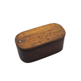 19th Century Mahogany Grease Box