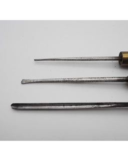 3 Small Vintage Carving Chisels