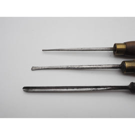 3 Small Vintage Carving Chisels