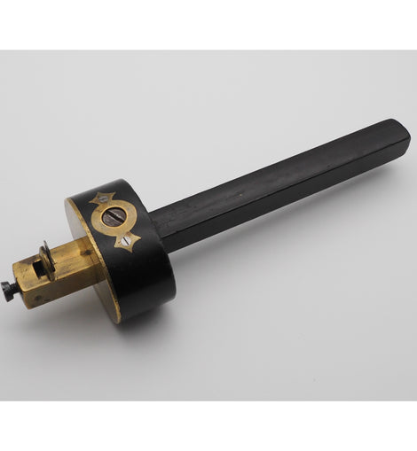Fine Early Ebony & Brass Cutting Gauge