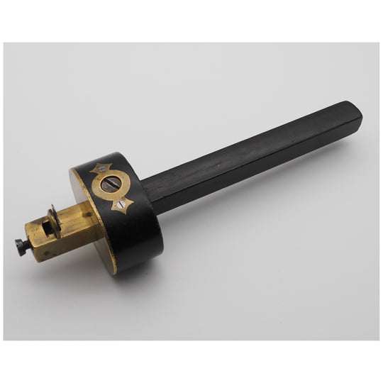 Fine Early Ebony & Brass Cutting Gauge