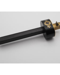 Fine Early Ebony & Brass Cutting Gauge