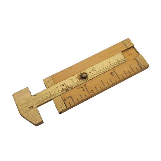 3" Boxwood & Brass Calliper Rule by Smallwood