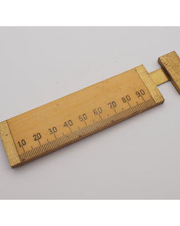 10cm Metric Boxwood & Brass Calliper Rule by Smallwood