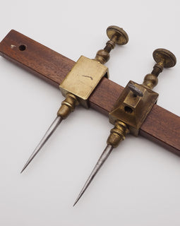 Superb Large Size Pair of Brass Trammels With Bar