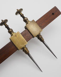 Superb Large Size Pair of Brass Trammels With Bar