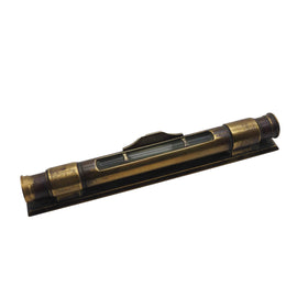 Unusual Continental Brass Level With Revolving Cover