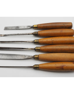 Set of 6 Carving Chisels by M & C. London