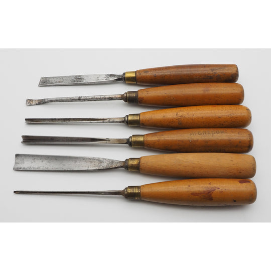 Set of 6 Carving Chisels by M & C. London