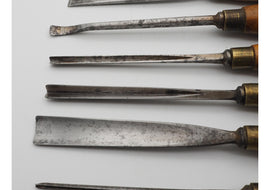 Set of 6 Carving Chisels by M & C. London