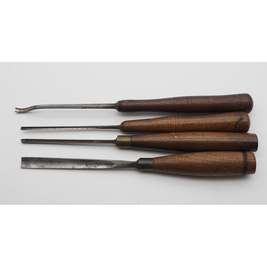 Four Good Early J. B. Addis Carving Chisels
