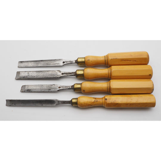 Set of 4 Mathieson Gouges with Boxwood Handles