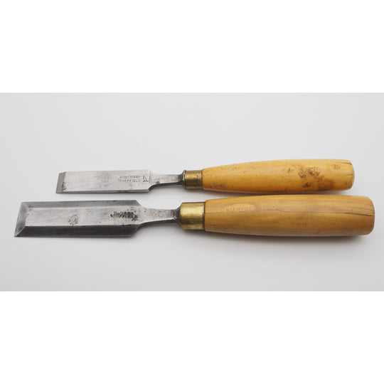 Two Good Boxwood Handles Chisels by Sorby & H. York