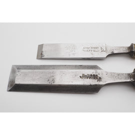 Two Good Boxwood Handles Chisels by Sorby & H. York