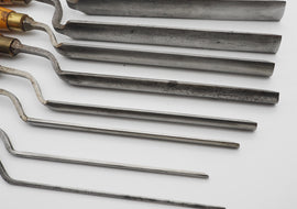 Superb Set of 8 Cranked Paring Gouges by Ashley Iles