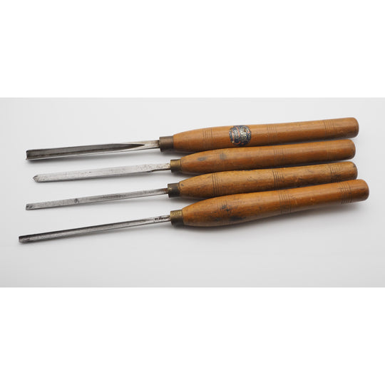 Good Set of 4 Turning Chisels by Stormont of Sheffield