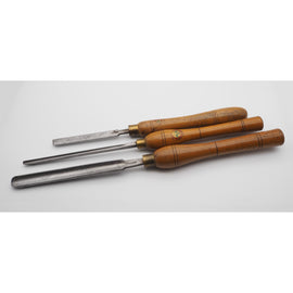 3 Good Large Size Turning Chisels by Marples Sheffield
