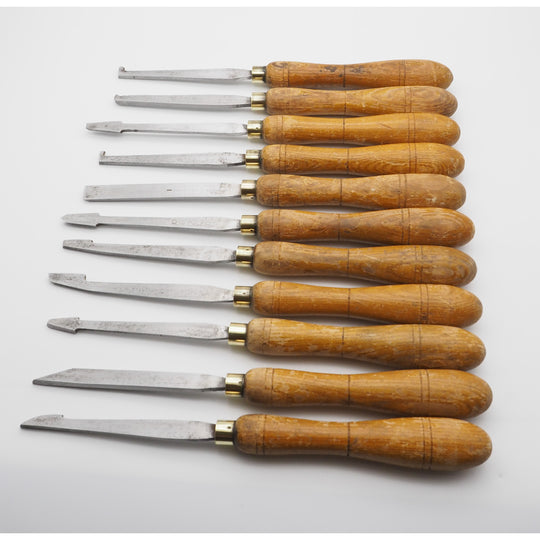 Set of 11 Ornamental Turning Chisels