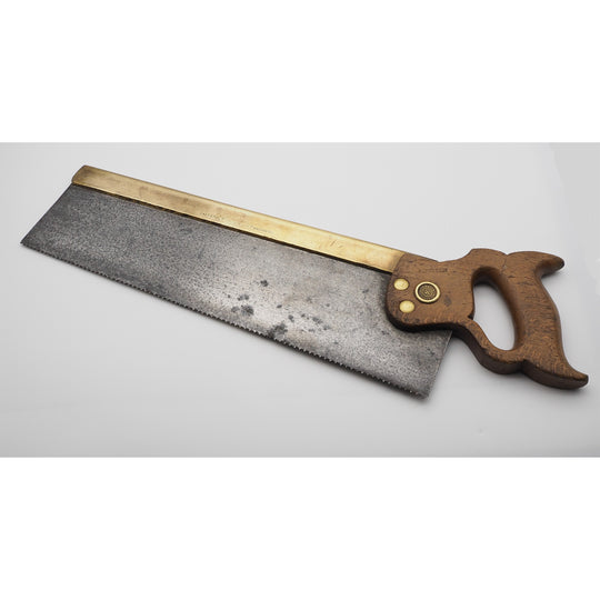 16" Long Henry Disston Brass Back Tenon Saw