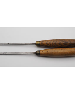 Pair of Long Bladed Firmer Chisels by Nurse & Co.
