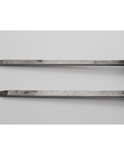 Pair of Long Bladed Firmer Chisels by Nurse & Co.